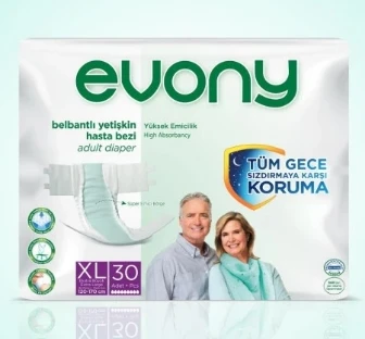 Evony Belbantlı Yetişkin Hasta Bezi Ekstra Large 30 lu ürün görseli 1