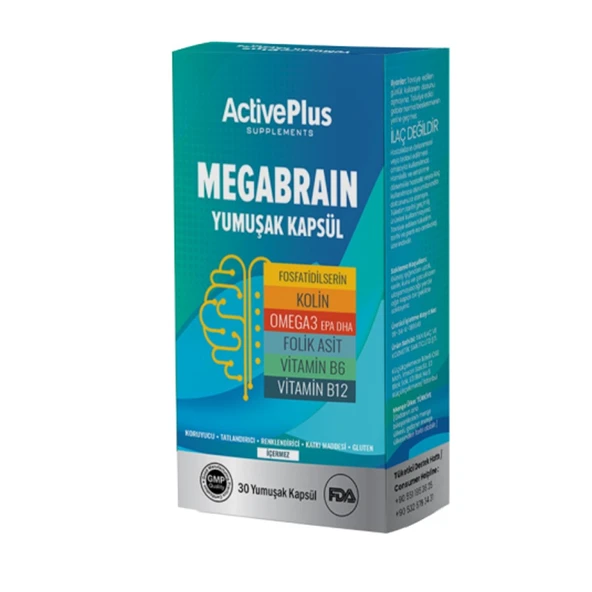 ActivePlus Megabrain Takviye Edici Gıda 30 Yumuşak Kapsül ürün görseli 1