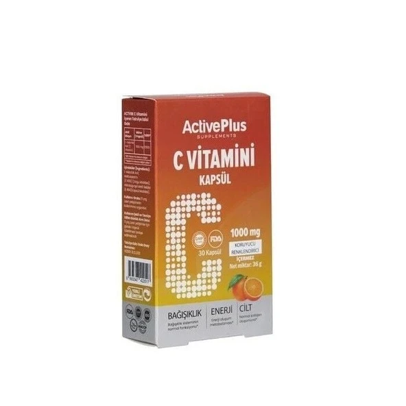 Active Plus C Vitamini 30 Kapsül ürün görseli 1