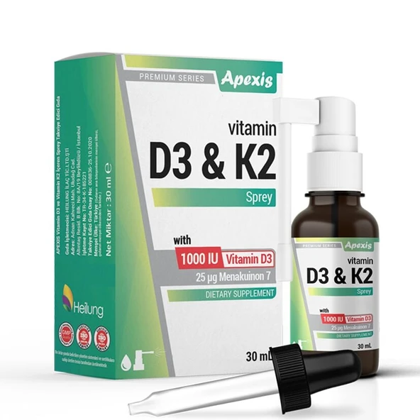 Apexis Vitamin D3&K2 Sprey 30 ml ürün görseli 1
