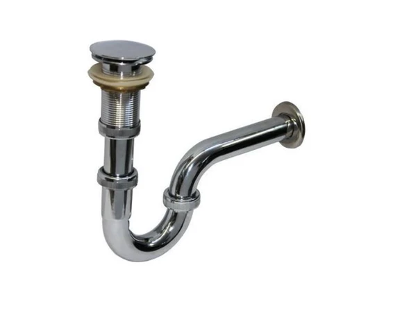 Ennalbur Krom Lavabo Sifonu Stoplu Pop-Up 32 mm ürün görseli 1
