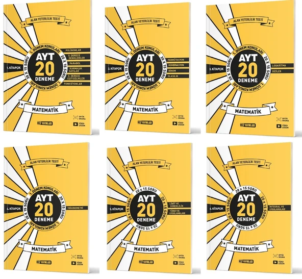Hız 2025 Ayt 12. Sınıf 1. Ve 2. Dönem Matematik Deneme 1-2-3-4-5-6 Kitap Seti 6 Kitap ürün görseli 1