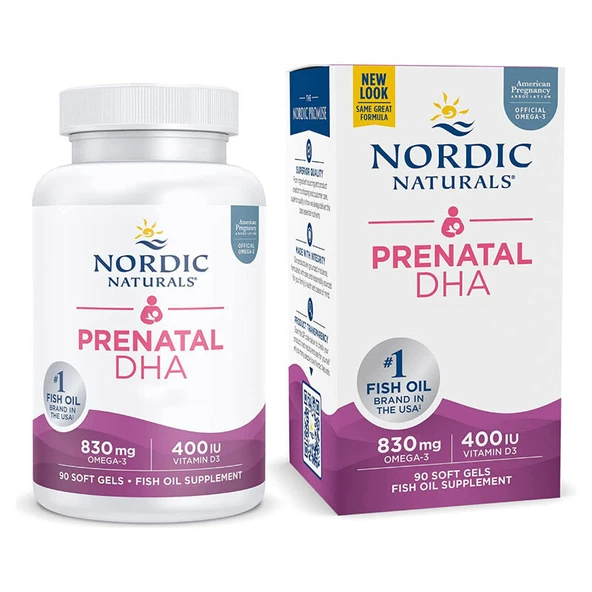 Nordic Naturals Prenatal DHA Omega-3 90 Kapsül ürün görseli 1