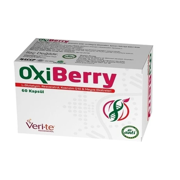 Oxi Berry L-Glutatyon, Resveratrol, Coq10 Meyve Ekstreleri 60 Kapsül ürün görseli 1