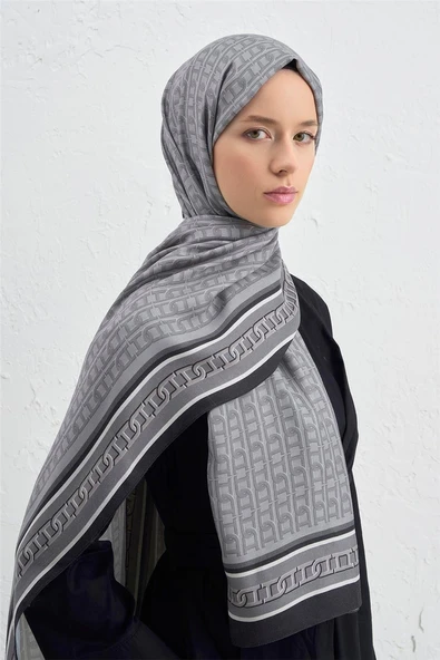 Armine İpek Tensel Monogram Şal  1 ürün görseli 1
