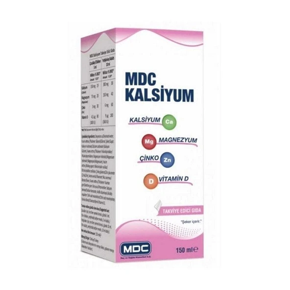 Mdc Kalsiyum Magnezyum Çinko Vitamin D3 150 ml ürün görseli 1
