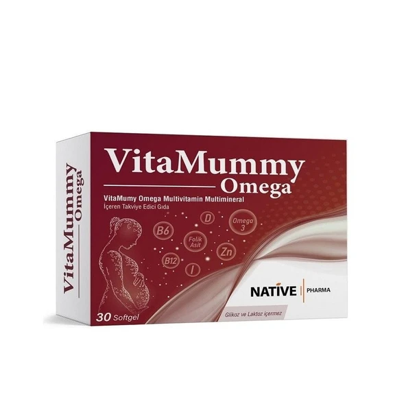 Native VitaMumy Omega Softgel 30 Kapsül ürün görseli 1