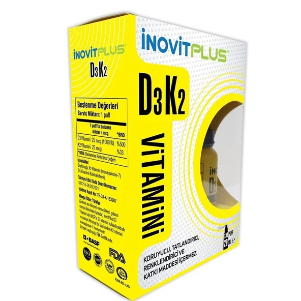 Inovitplus Vitamin D3K2 Sprey 20 ml ürün görseli 1