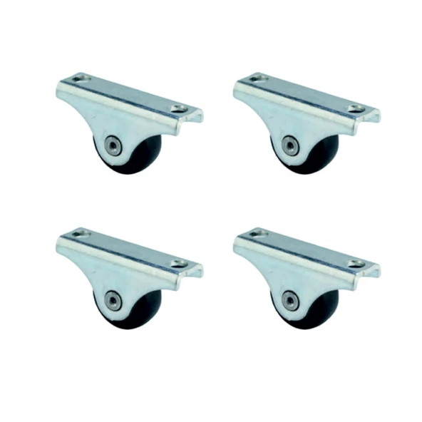 Furç Sabit Teker - 20MM - Siyah HKS226 - 4 Adet ürün görseli 1