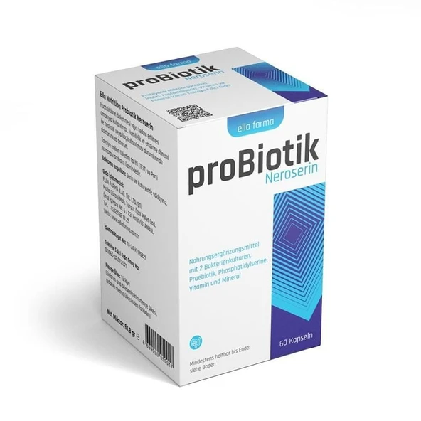 Probiotik Neroserin 60 Kapseln Fosfatidilserin ve Probiyotik ürün görseli 1