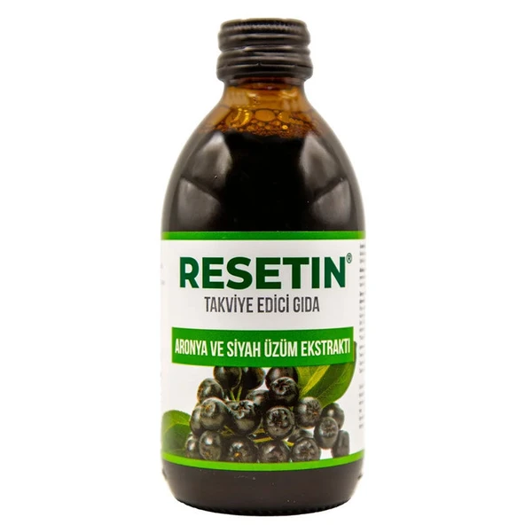 Resetin Aronya ve Siyah Üzüm Ekstraktı Takviye Edici Gıda 250 ml ürün görseli 1