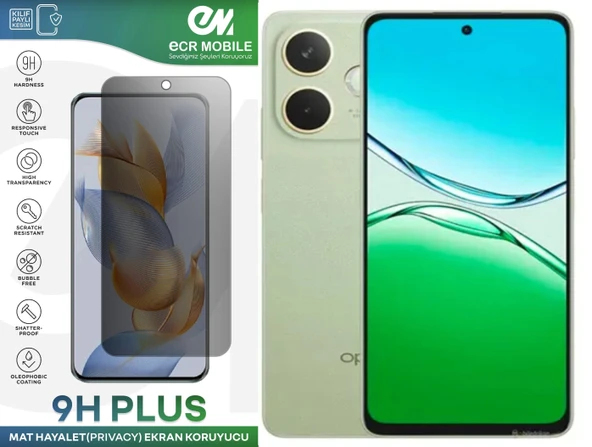 Oppo A5 Pro ile Uyumlu Mat Hayalet (Privacy) 9H Kırılmaz Nano Ekran Koruyucu ürün görseli 1