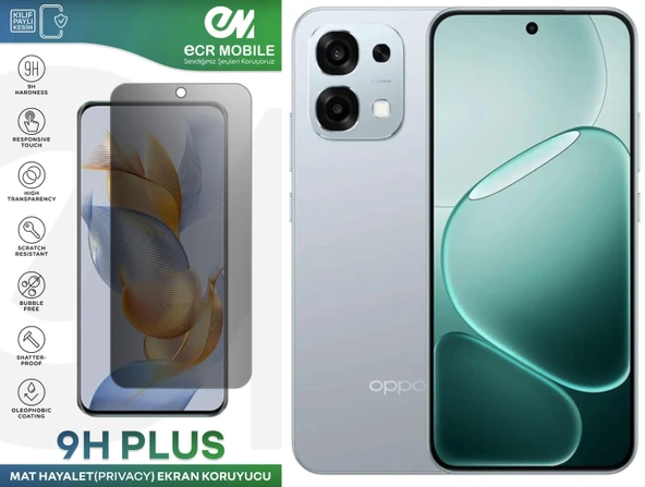 Oppo A6 Pro ile Uyumlu Mat Hayalet (Privacy) 9H Kırılmaz Nano Ekran Koruyucu ürün görseli 1