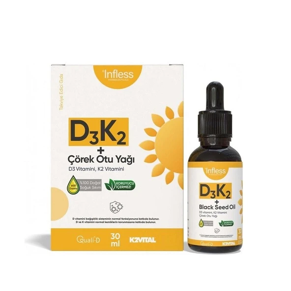 Infless D3 K2 + Çörek Otu Yağı 30 ml ürün görseli 1