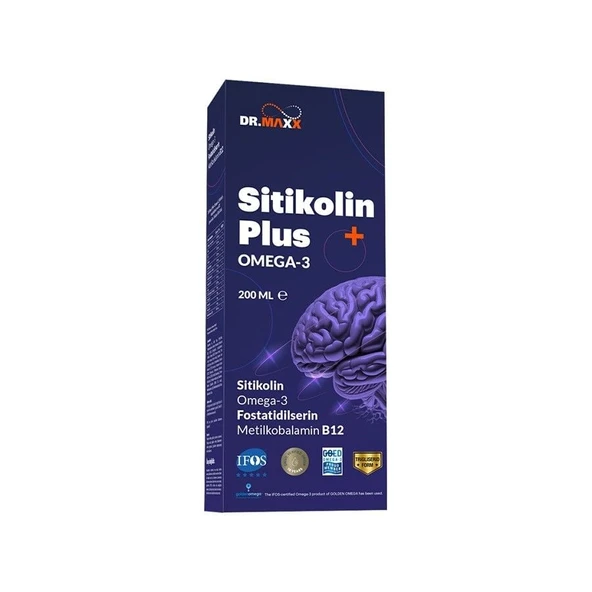 Dr.Maxx Sitikolin Plus Omega 3 Şurup 200ml ürün görseli 1