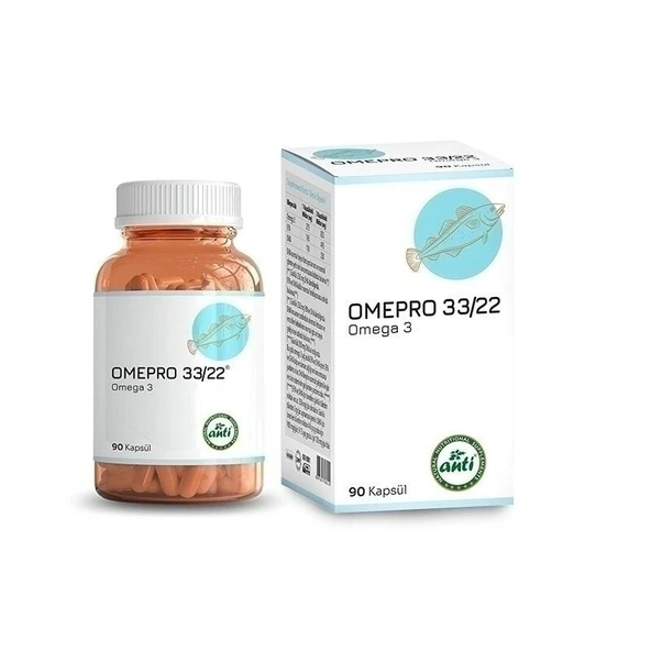 Omepro 3322 Omega3 Trigliserit Form Balık Yağı 90 Likit Kapsül ürün görseli 1