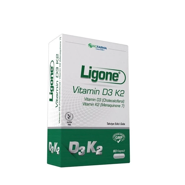 Ligone Vitamin D3 K2 60 Kapsül ürün görseli 1