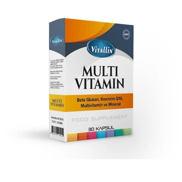 Vitallin Multivitamin Betaglukan 30 Kapsül ürün görseli 1