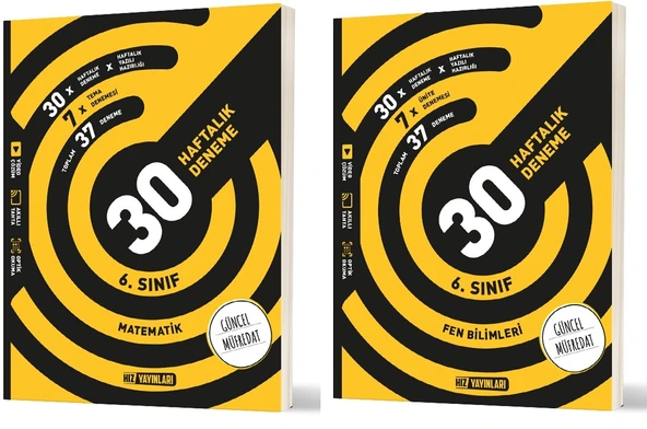 Hız 2026 6. Sınıf Matematik + Fen Bilimleri Haftalık Deneme Seti 2 Kitap ürün görseli 1