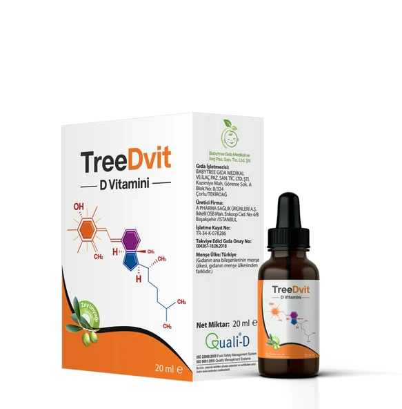 TreeDvit D3 Vitamini Damla 20ml ürün görseli 1