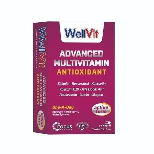 Wellvit Advanced Multivitamin 30 Kapsül ürün görseli 1