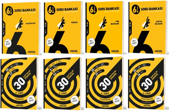 Hız 2026 6. Sınıf Matematik + Türkçe + Fen + Sosyal Haftalık Deneme + Soru Seti 8 Kitap ürün görseli 1