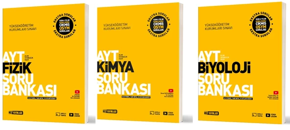 Hız 2025 Ayt Fizik + Kimya + Biyoloji Soru Bankası Seti 3 Kitap ürün görseli 1