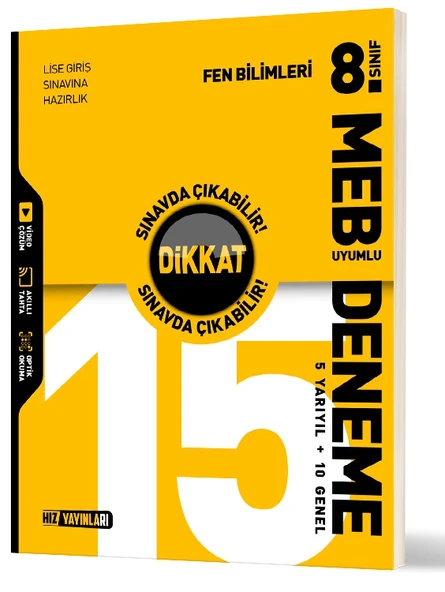 Hız 2026 8. Sınıf Lgs Fen Bilimleri 15 Li Branş Deneme ürün görseli 1