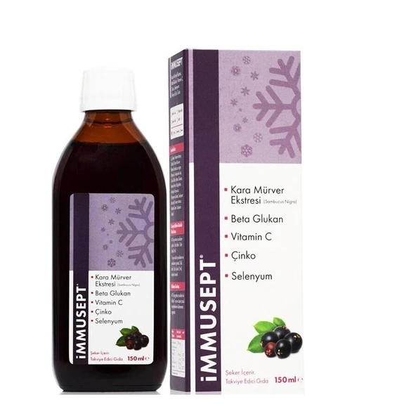 Immusept Kara Mürver Şurup 150ml ürün görseli 1