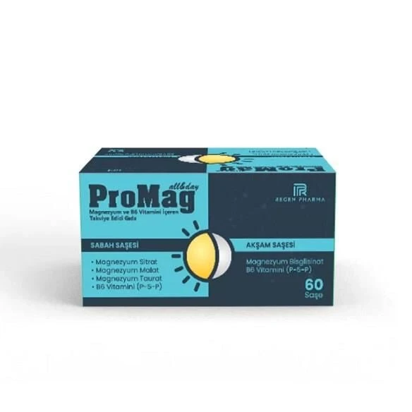 ProMag All&Day Magnezyum ve B6 Vitamini 60 Saşe ürün görseli 1