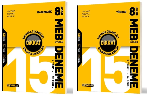 Hız 2026 8. Sınıf Lgs Matematik + Türkçe Branş Deneme Seti 2 Kitap ürün görseli 1
