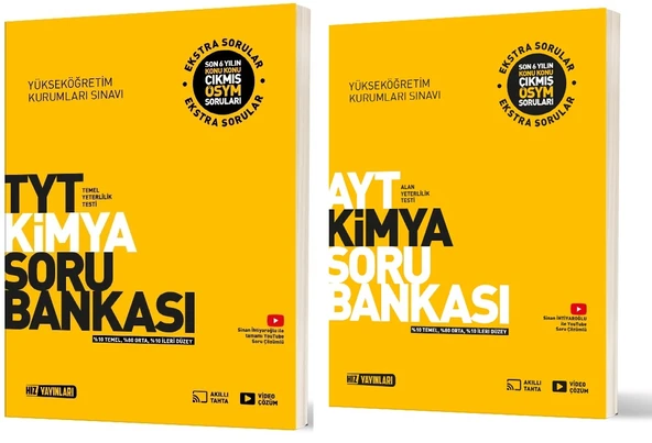 Hız 2025 Tyt Ayt Kimya Soru Bankası Seti 2 Kitap ürün görseli 1
