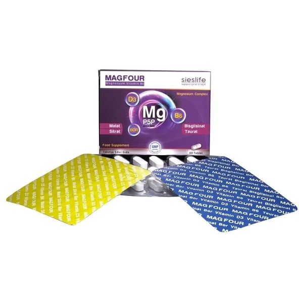 Sieslife Magfour Magnezyum B6 60 Tablet ürün görseli 1