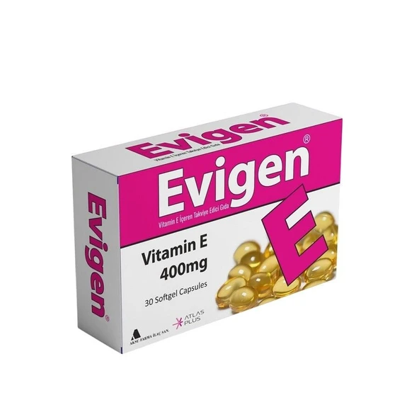 Evigen VITAMIN E 400 MG 30 Softgel Kapsül ürün görseli 1