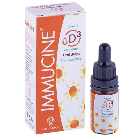 Immucine Vitamin D3 Gıda Takviyesi Oral Damla ürün görseli 1