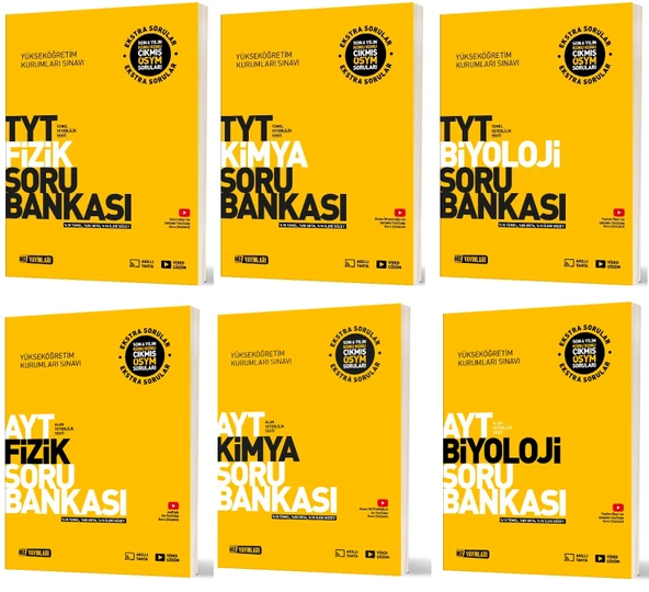 Hız 2025 Tyt Ayt Fizik + Kimya + Biyoloji Soru Bankası Seti 5 Kitap ürün görseli 1
