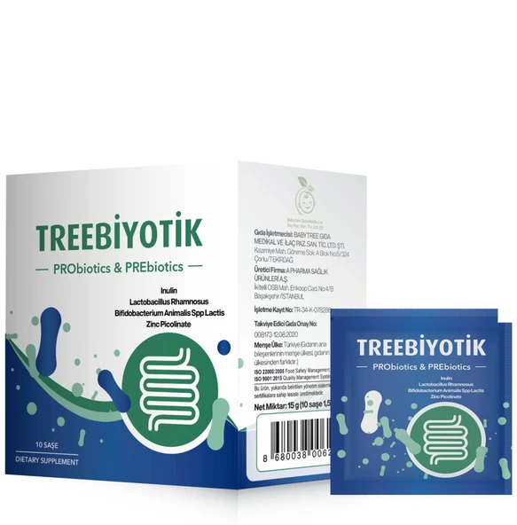 TreeBiyotik Pre-Probiyotik - Çinko Pikolinat 10 Saşe ürün görseli 1