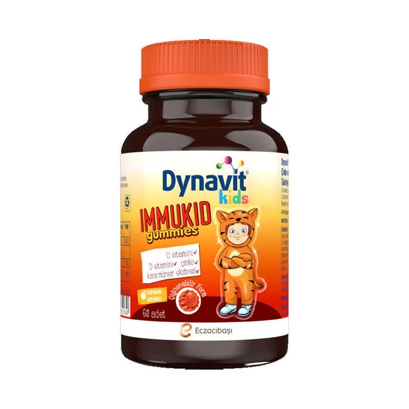 Dynavit Kids Immukid Gummies 60 Adet Çiğnenebilir Form ürün görseli 1