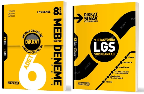 Hız 2026 8. Sınıf Lgs Tüm Dersler Genel 6 Lı Deneme + İstasyon Seti 2 Kitap ürün görseli 1
