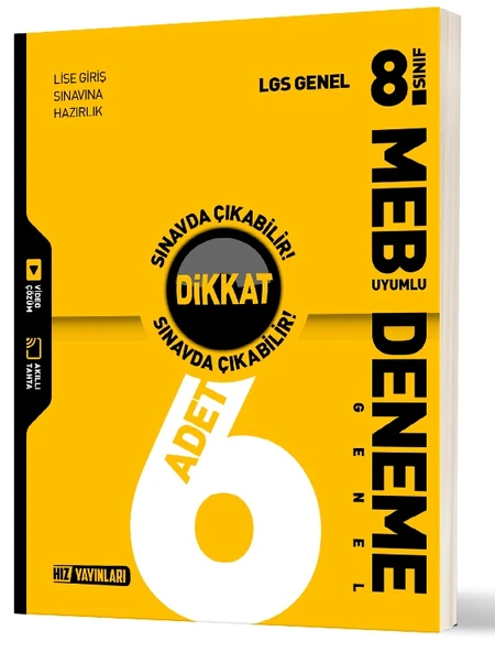 Hız 2026 8. Sınıf Lgs Tüm Dersler Genel 6 Lı Deneme ürün görseli 1