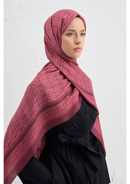 Armine İpek Tensel Monogram Şal  1 - Resim 5