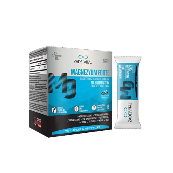 Zade Vital Magnezyum Forte 30 Saşe ürün görseli 1