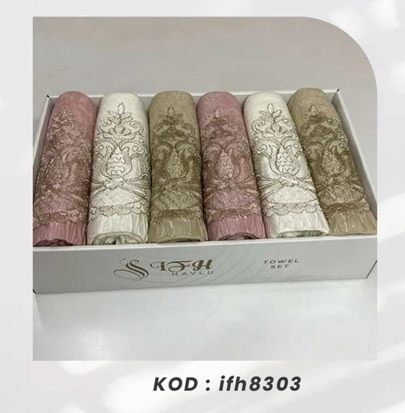 Bilmar 6 Lı Kadife Piliseli Mutfak Havlusu 30 x 50 Cm Kutulu ürün görseli 1