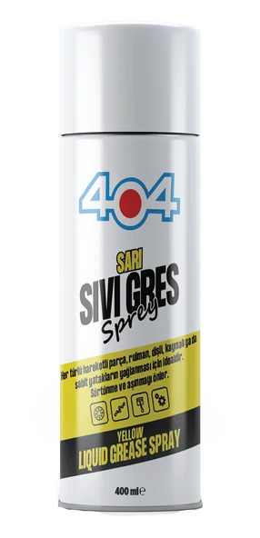 404 Sarı Gres Yağı Sprey  400 ML (Rulman Bilya Yağlama Spreyi) ürün görseli 1