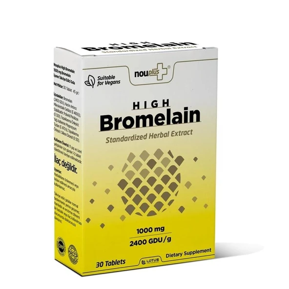 Nouplus High Bromelain 1000MG 30 Tablet ürün görseli 1