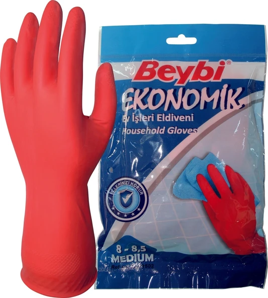 Beybi Ekonomik Ev Işleri ve Bulaşık Eldiveni - Medium 8 - 8,5 ürün görseli 1