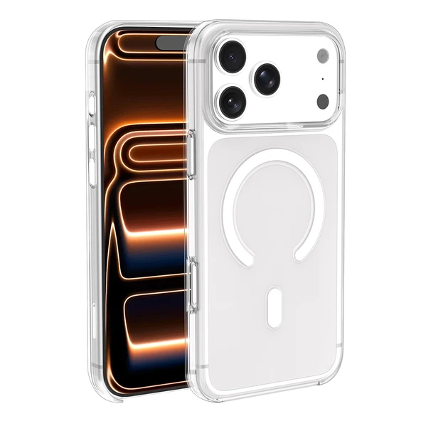 iPhone 17 Pro Max Kılıf IC Çipli  Wireless Şarj Özellikli Şeffaf Orjin Lüx Kapak ürün görseli 1