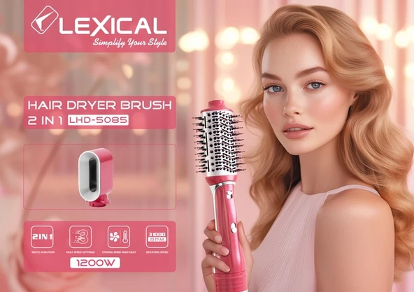 LEXICAL LHD-5085 2'Sİ 1 ARADA SAÇ KURUTMA VE ŞEKİLLENDİRME 1200W ürün görseli 1
