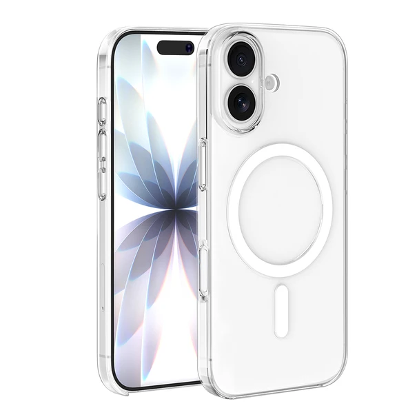 iPhone 16 Plus Kılıf IC Çipli  Wireless Şarj Özellikli Şeffaf Orjin Lüx Kapak ürün görseli 1
