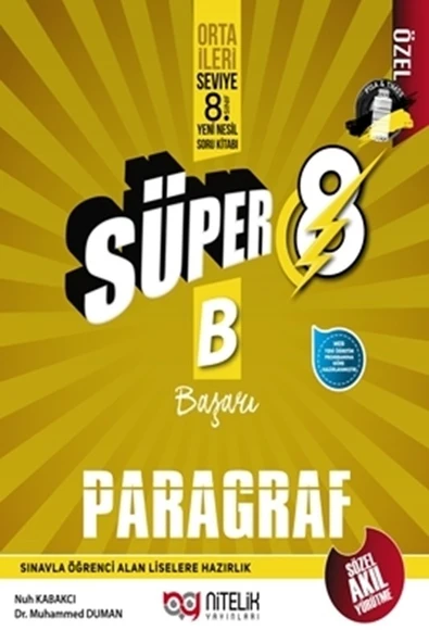 8. Sınıf Paragraf Süper Yeni Nesil Soru Kitabı Nitelik Yayınları ürün görseli 1